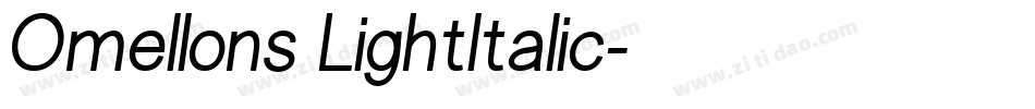Omellons LightItalic字体转换